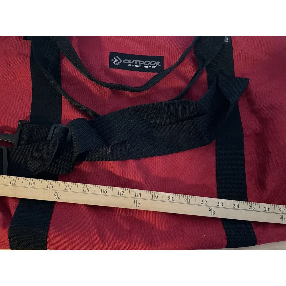 Outdoor Products Large Duffle‎ red includes storage pouch/toiletry bag